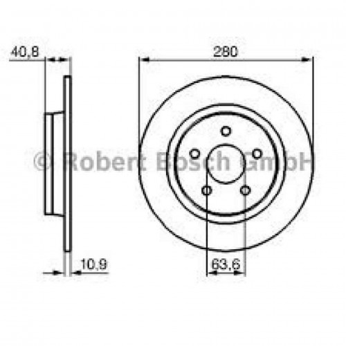 FREN DİSKİ ARKA FORD CMAX, FOCUS, FOCUS CMAX / VOLVO C30, C70, S40, V50 08/03-