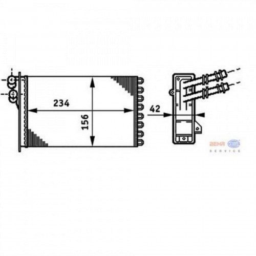 KALORİFER RADYATÖRÜ A3-TT-BORA-GOLF IV-OCTAVIA-TOLEDO II-LEON-1.61.9TDI-2.3 V5-2.8 V6-(234x156x42)