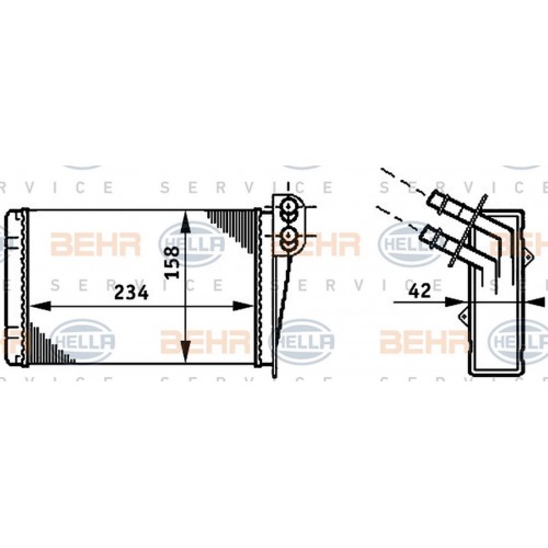 KALORİFER RADYATÖRÜ CLIO II 00-SYMBOL II 08- (234x158x42)