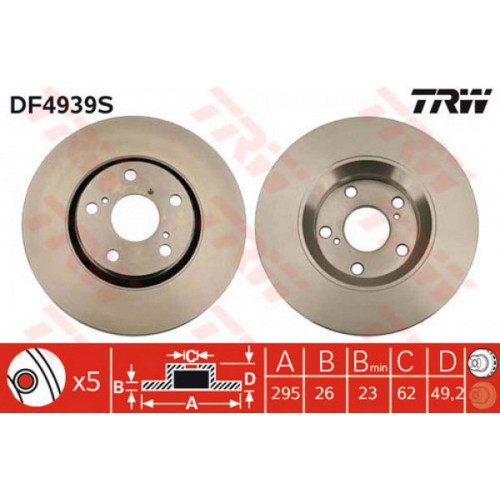 FREN DİSKİ ÖN AURİS (ZE15, RE15) 2.0 D-4D,2.2 D-4D