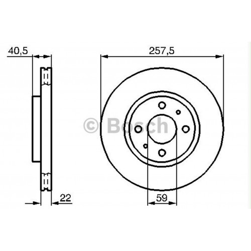 FREN DİSKİ ÖN HAVA KANALLI [ FİAT FİORİNO , LİNEA 1.3 M.JET 2007 , PEUGEOT BİPPER , CİTROEN NEMO 1.4 HDİ 2008 , LİNEA 1.4 2007 , NEMO , BİPPER 1.3 HDİ 2010 , FİAT STİLO 1.6 16V 2004-2007 / İDEA 1.3 M.