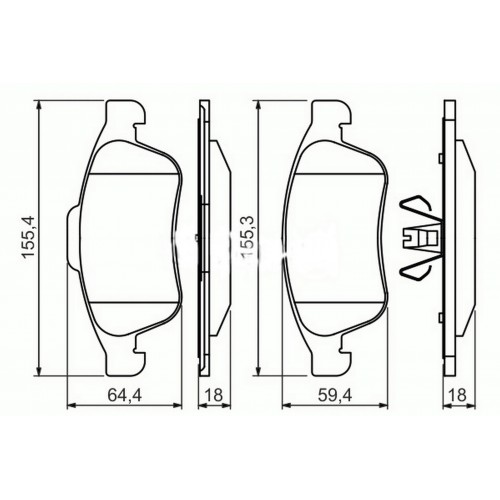 410607115R ÖN BALATA MGN III-SCENIC III 09 FLUENCE-DUSTER 10 LODGY 12 1.6 16V-2.0 16V-1.5 DCI 410605961R-440603905R