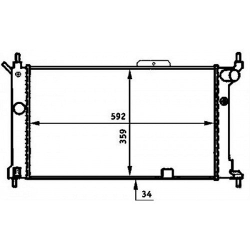 RADYATÖR ASTRA F 1.4-1.6-1.8-2.0 AC MEK 590x377x34