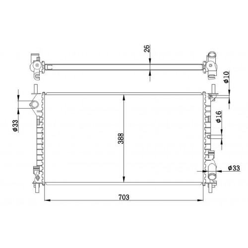 RADYATÖR BRAZİNG CONNECT 90 HP MEK 703x388x22