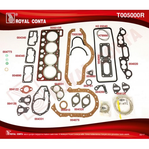 MOTOR TAKIM CONTA SKT KEÇELİ R12 1400 SKC REINZ MALZEME