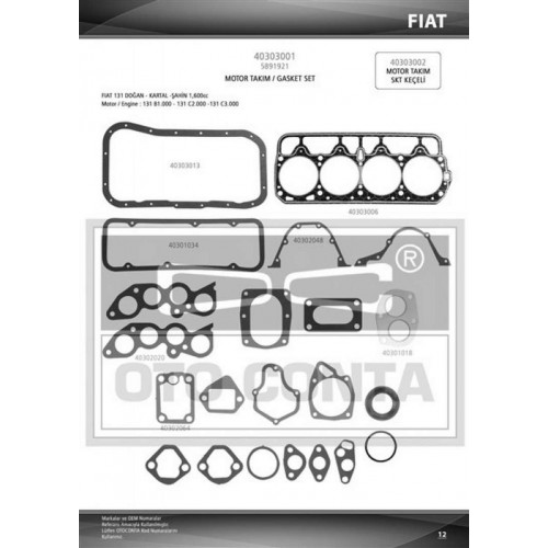 MOTOR TAKIM CONTASI 1600 M131 (KECESİZ)