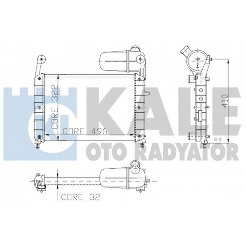 MOTOR SU RADYATÖRÜ [ FIAT TEMPRA, TIPO 1.6 S-SX-SXA 2 SIRA AL PL BİDONLU ]