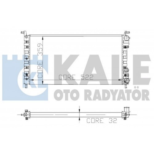 MOTOR SU RADYATÖRÜ [ FIAT PALIO, PALIO WEEKEND 1.2/1.4 2 SIRA AL PL 1996- KLİMASIZ ]