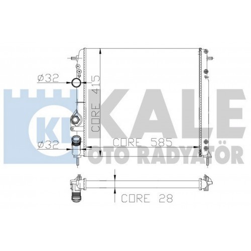 MOTOR SU RADYATÖRÜ [ RENAULT MEGANE 1.4/1.6/1.8/2.0 16V 2 SIRA AL PL KLİMALI ]