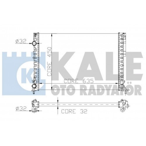 MOTOR SU RADYATÖRÜ [ RENAULT LAGUNA 1997-2001, ESPACE III 1999-2002 1.6/1.8/2.0/1.9D KLİMALI 2 SIRA AL PL ]