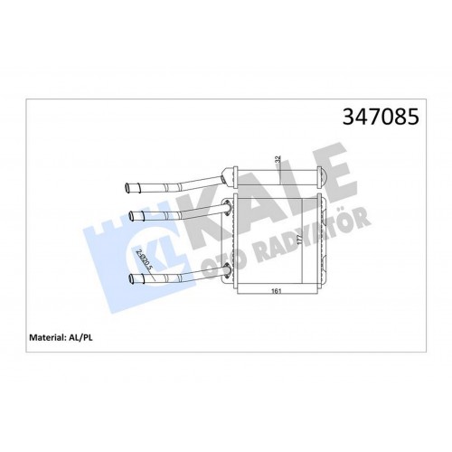 KALORİFER RADYATÖRÜ ASTRA F-CALIBRA A-VECTRA A BORULU KLİMASIZ 175x188x48