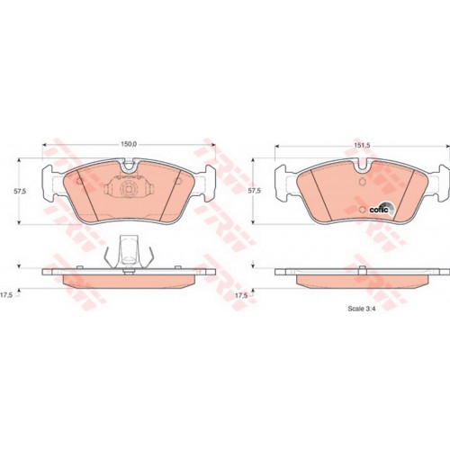 ÖN BALATA BMW E36 90-98 E46 98-05 E85 Z4 03 GDB1348 GDB1625