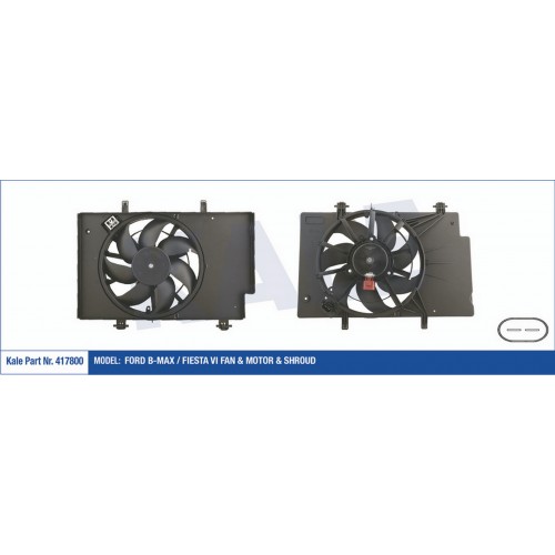 FAN MOTORU DAVLUMBAZLI FIESTA VI 1.4-1.4TDCI-1.5TDCI-1.6TDCI 08 BMAX-1.5TDCI-1.6TDCI AC- 380W-345mm