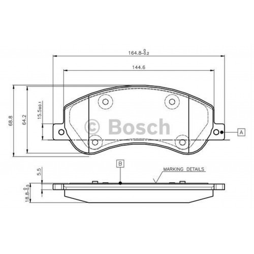 ÖN BALATA VW AMAROK 2.0 10 TRANSİT V184- V347 2.2 2.4 3.2 TDCI 07.06 11 FİŞLİ 0986TB2951