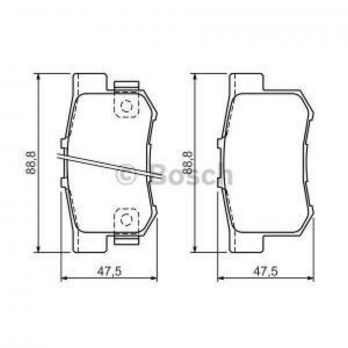 FREN BALATASI ARKA FIAT SEDICI 1.6 16V 06-14, SEDICI 2.0 D MULTIJET 06-14, HONDA CR-V II 2.0 01-07