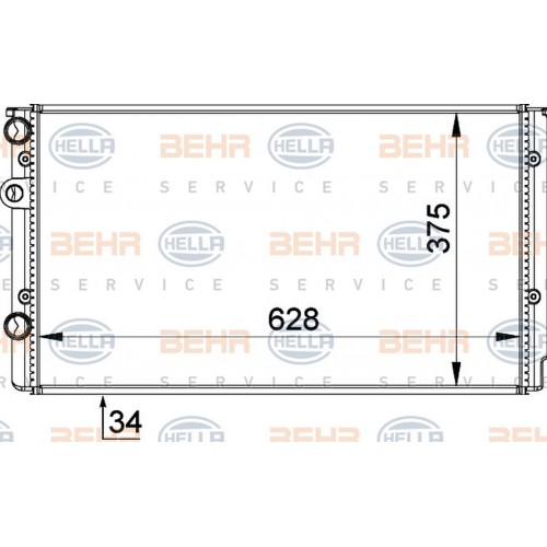 8MK376714-544 RADYATÖR PASSAT-GOLF III 2.8 VR6-POLO-LUPO 1.4 16V-1.7SDI-IBIZA II-CORDOBA-AROSA- AC MEK 628x378x34
