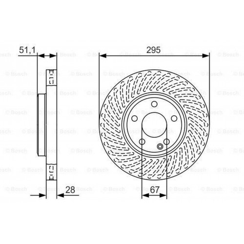 FREN DİSKİ ÖN HAVA KANALLI YÜKSEK KARBONALAŞIMLI - 5 BİJON 295 MM MERCEDES B 220 CDI 11-18, CLA 220 CDI 13-19, A 220 4MATIC 14-18, CLA 220 CDI 4MATIC 14-19, B 250 ELECTRIC DRIVE E-CELL 14-17, CLA 220