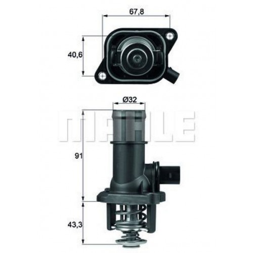 TERMOSTAT KOMPLE A3-CORDOBA-IBIZA III-OCTAVIA-BORA-GOLF IV-POLO-1.6 105C