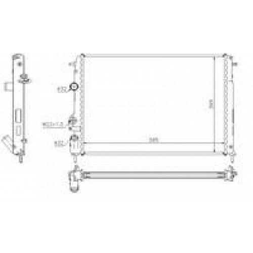 RADYATÖR MGN I-SCENIC 1.4-1.6-1.8-2.0 16V AC MEK LOGAN 1.5 DCİ 586x415x23