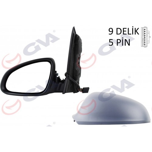 DIŞ DİKİZ AYNASI SOL ASTRA J 09 ELEKTRİKLİ ISITMALI ASTARLI ASFERİK 5 FİŞ VM-973EHPAL