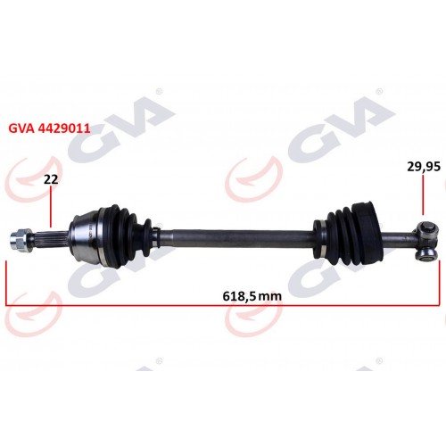 KOMPLE AKS SOL DOBLO 1.9D 01 618mm