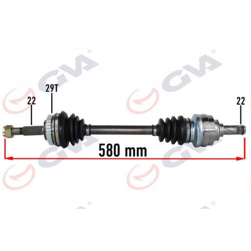 KOMPLE AKS SOL OPEL-MERIVA A 1.6 03-10 ABS Lİ 29 DİŞ 580mm