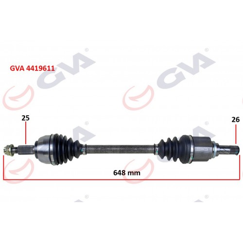 KOMPLE AKS SOL DACIA DOKKER 1.5 DCI 12- 648mm