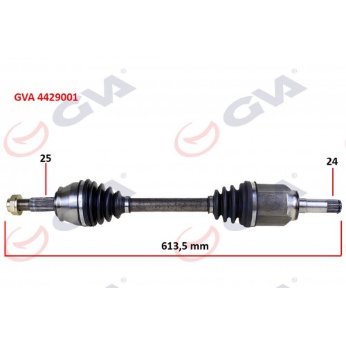 KOMPLE AKS SOL DOBLO 1.9 JTD 01 DOBLO-ALBEA 1.3 MTJ 05 613.5mm