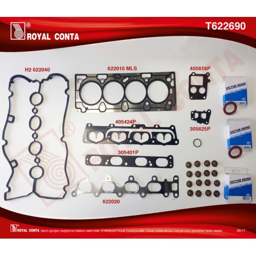 ÜST TAKIM CONTASI KEÇELİ ASTRA G-H-VECTRA C 1.6 16V Z16XEP