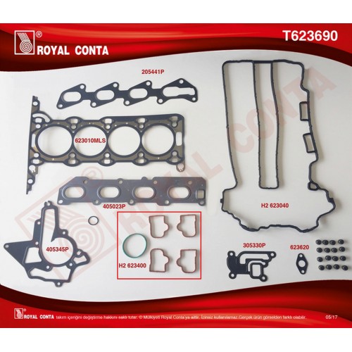 ÜST TAKIM CONTA SUBAP LASTİKLİ CORSA C-D - ASTRA G-H - MERIVA-ZAFIRA-VECTRA 1.2-1.4 16V Z12XE-XEP-