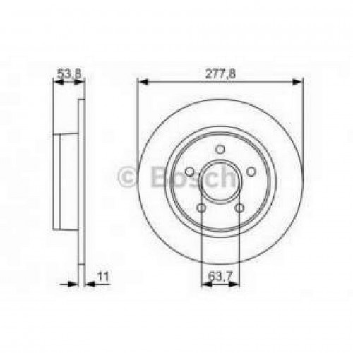 FREN DİSKİ ARKA 5 BİJON 277,8 MM FORD TOURNEO CONNECT 1.8 TDCI  / 1.8 DI / 18 16V 02-13