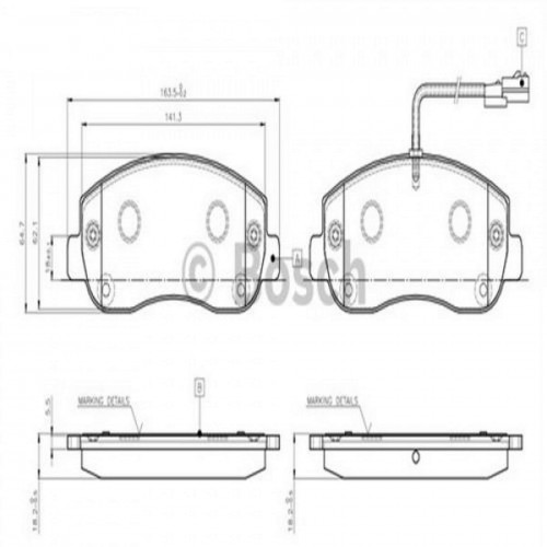 FREN BALATASI ÖN NISSAN NV400 DCI 11-16, OPEL MOVANO B 2.3 CDTI / 2.3 CDTI FWD 10 -, MOVANO B 2.3 CDTI RWD 14 -, RENAULT MASTER III VAN 2.3 DCI 12 -