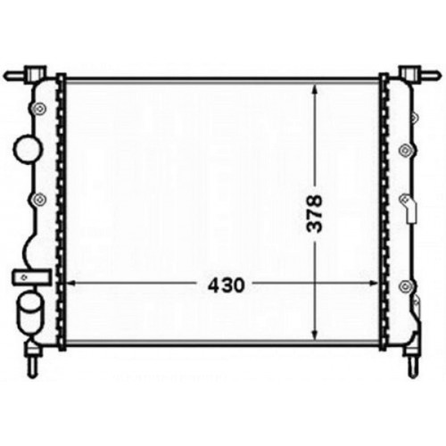 RADYATÖR CLIO II-LOGAN 04 KNG 01 MGN 96 1.4-1.61.5D-1.9 KLİMASIZ MEK 430x377x23