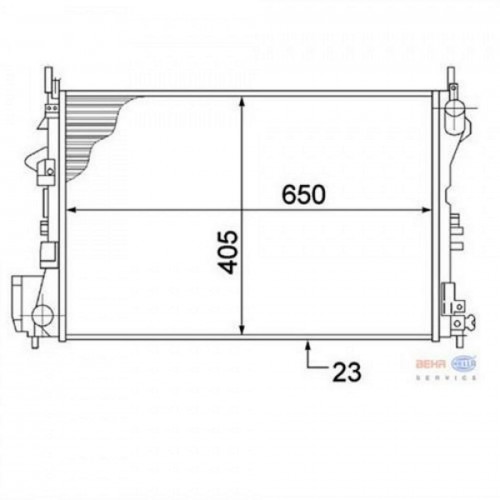 8MK376700-664 RADYATÖR VECTRA C-SIGNUM 1.6-1.8 16V 02 AC KLİMASIZ MEK 650x405x23 8MK376771201