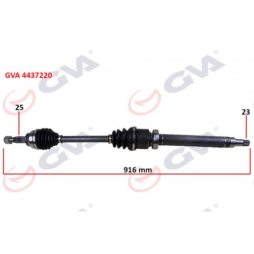 KOMPLE AKS SAĞ FIESTA V 1.4 TDCI 02-08 916mm