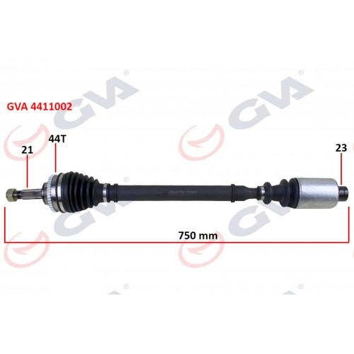 KOMPLE AKS SAĞ MEGANE I 1.4/1.6 96-03 ABS Lİ 44DİŞ 742mm