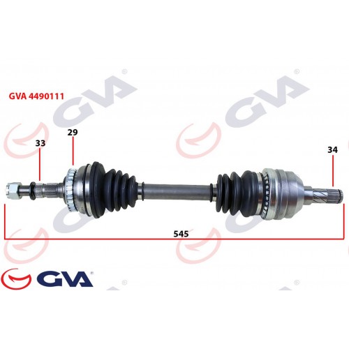 KOMPLE AKS SOL VECTRA B 1.6İ-1.8İ-2.0İ 95-03 ABS Lİ 29 DİŞ 595mm