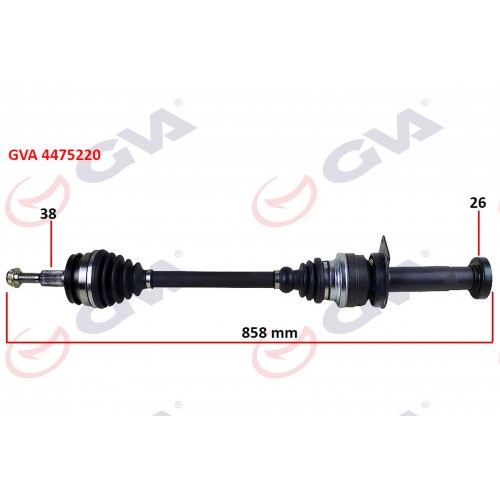 KOMPLE AKS SAĞ TRANSPORTER T5 1.9 TDİ 03-11 858mm AXB-AXC