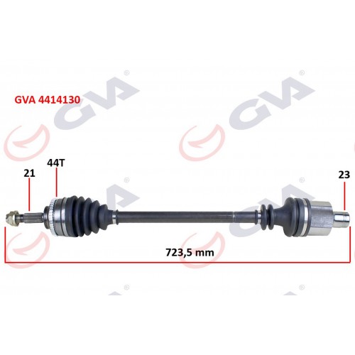 KOMPLE AKS SAĞ CLIO II 1.5DCI 98-05 ABS Lİ 44DİŞ 728mm YAYLI