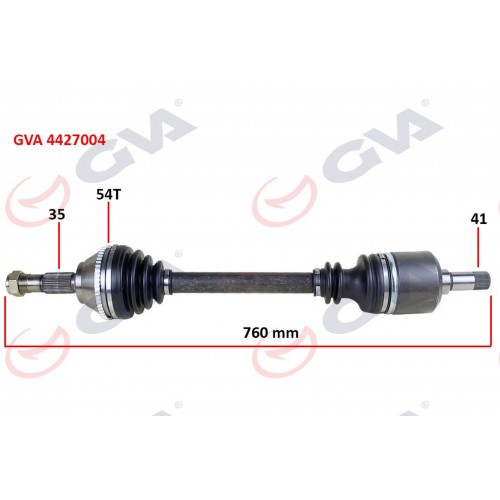 KOMPLE AKS SOL DUCATO-BOXER-JUMPER 2.5 D 94-02 18Q ABS Lİ 54DİŞ 762mm