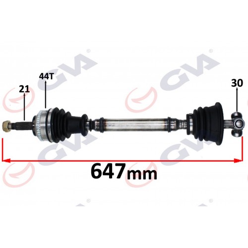 KOMPLE AKS SOL MEGANE I 1.4/1.6 96-03 ABS Lİ 44DİŞ 647mm