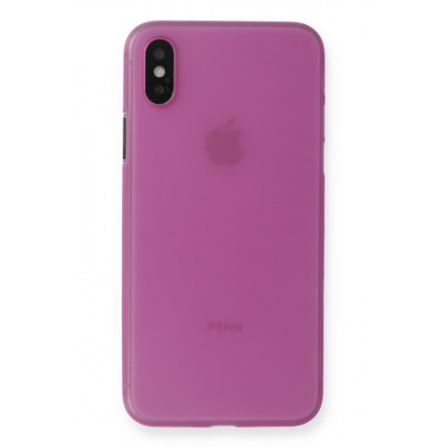 Newface iPhone X Kılıf PP Ultra İnce Kapak - Pembe