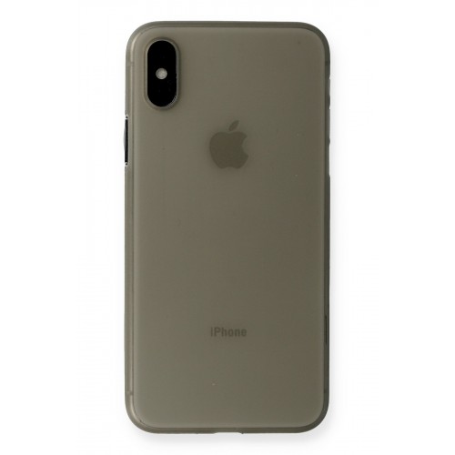 Newface iPhone XS Max Kılıf PP Ultra İnce Kapak - Gri