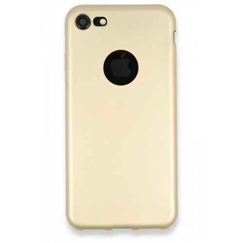 Newface iPhone 7 Kılıf Premium Rubber Silikon - Gold