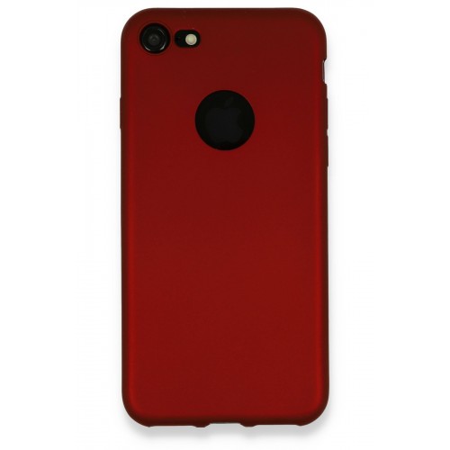 Newface iPhone 7 Kılıf Premium Rubber Silikon - Bordo