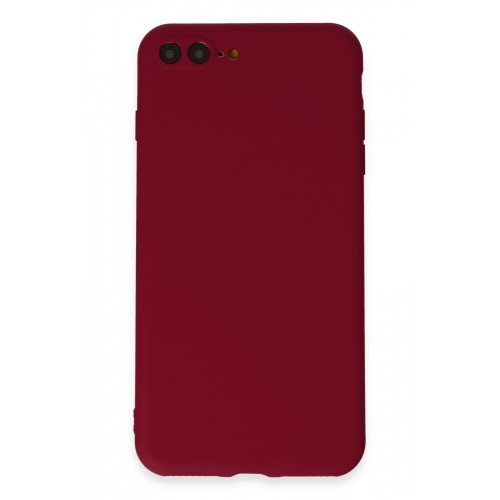 Newface iPhone 7 Plus Kılıf Premium Rubber Silikon - Bordo