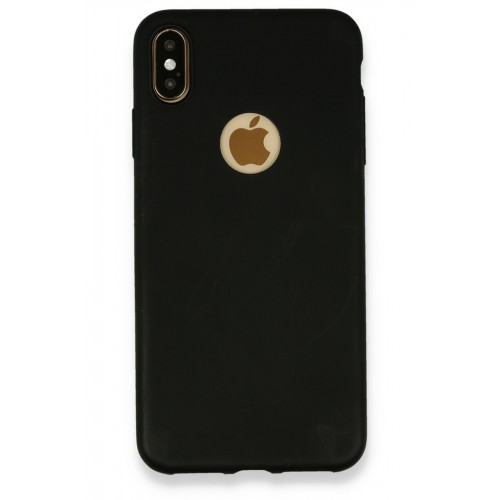 Newface iPhone XS Max Kılıf Premium Rubber Silikon - Siyah