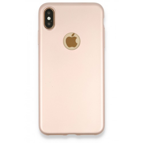 Newface iPhone XS Max Kılıf Premium Rubber Silikon - Rose Gold