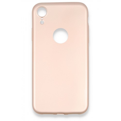 Newface iPhone XR Kılıf Premium Rubber Silikon - Rose Gold