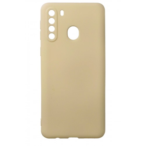 Newface Samsung Galaxy A21 Kılıf Premium Rubber Silikon - Gold